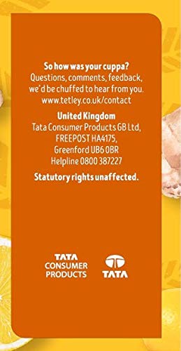 Tetley Zingy Lemon & Ginger Pack of 4 Boxes 80 Teabags