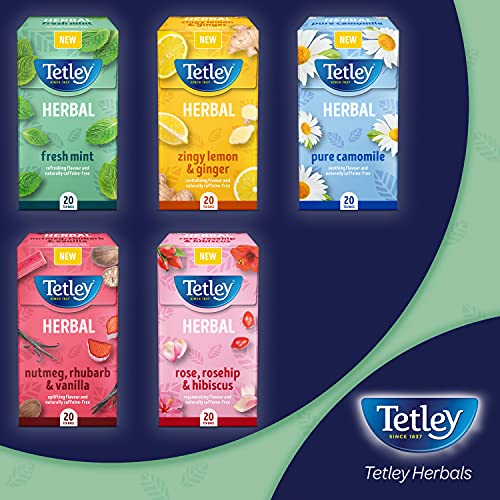 Tetley Zingy Lemon & Ginger Pack of 4 Boxes 80 Teabags