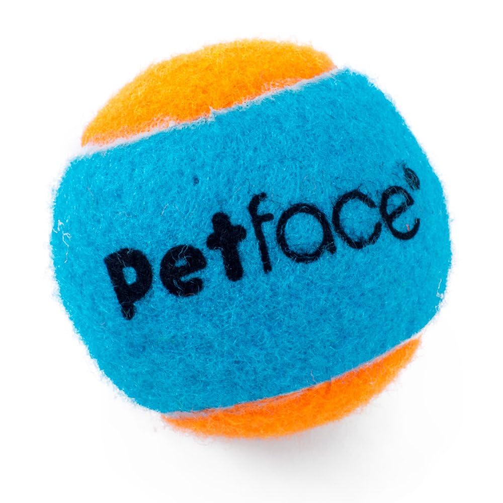Petface Squeaky Tennis Balls for Dogs, All Breed Sizes (Pack of 3)