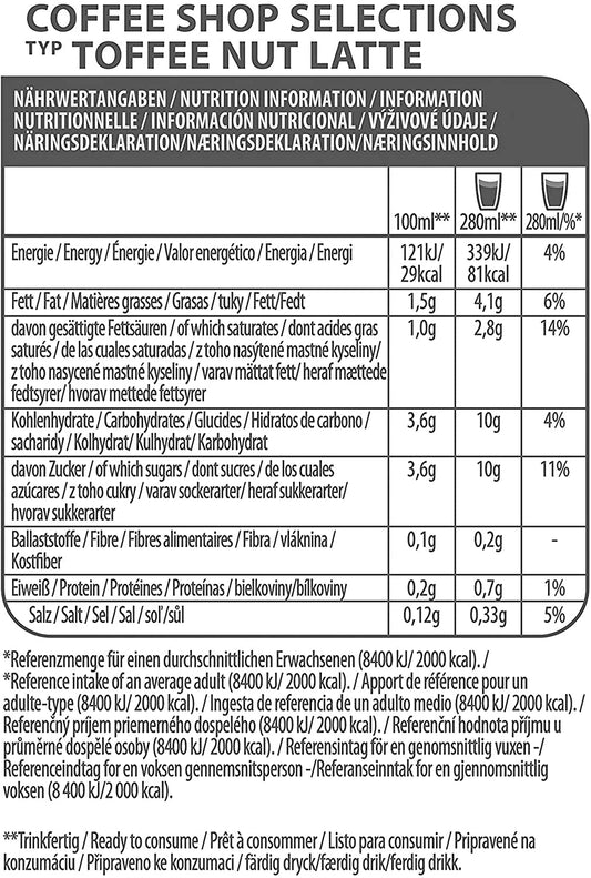 New Toffee Nut Latte by Tassimo 8 x T-Discs