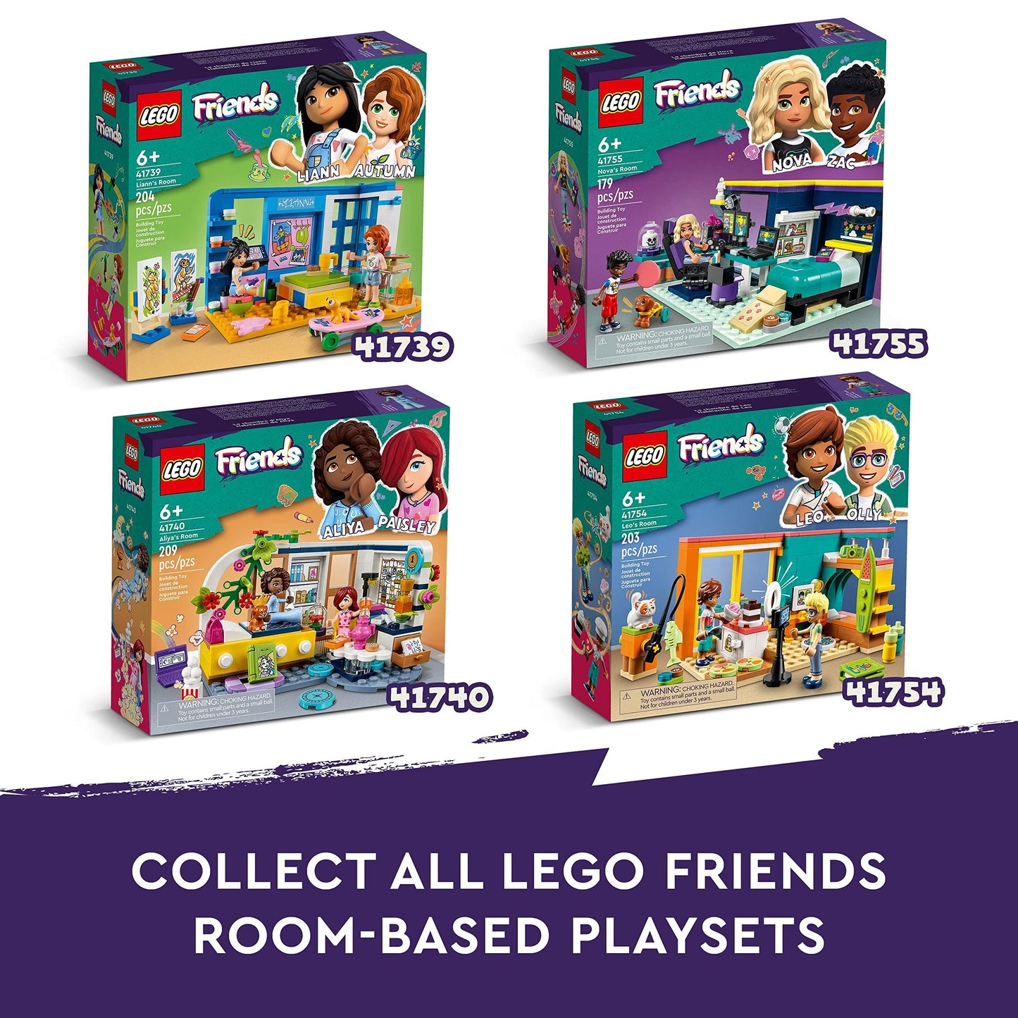 LEGO 41740 Friends Aliya's Room, Mini Sleepover Party Bedroom Playset, Collectible Toy for Kids, Girls and Boys, with Paisley and Puppy Figure, Small Gift Idea