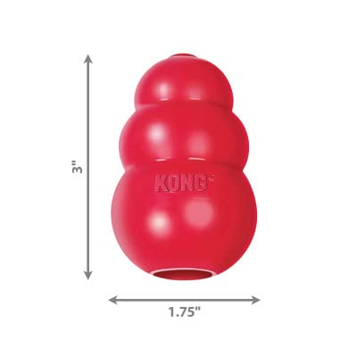 KONG - Classic Dog Toy - Durable Natural Rubber - Fun to Chew, Chase and Fetch - For Small Dogs