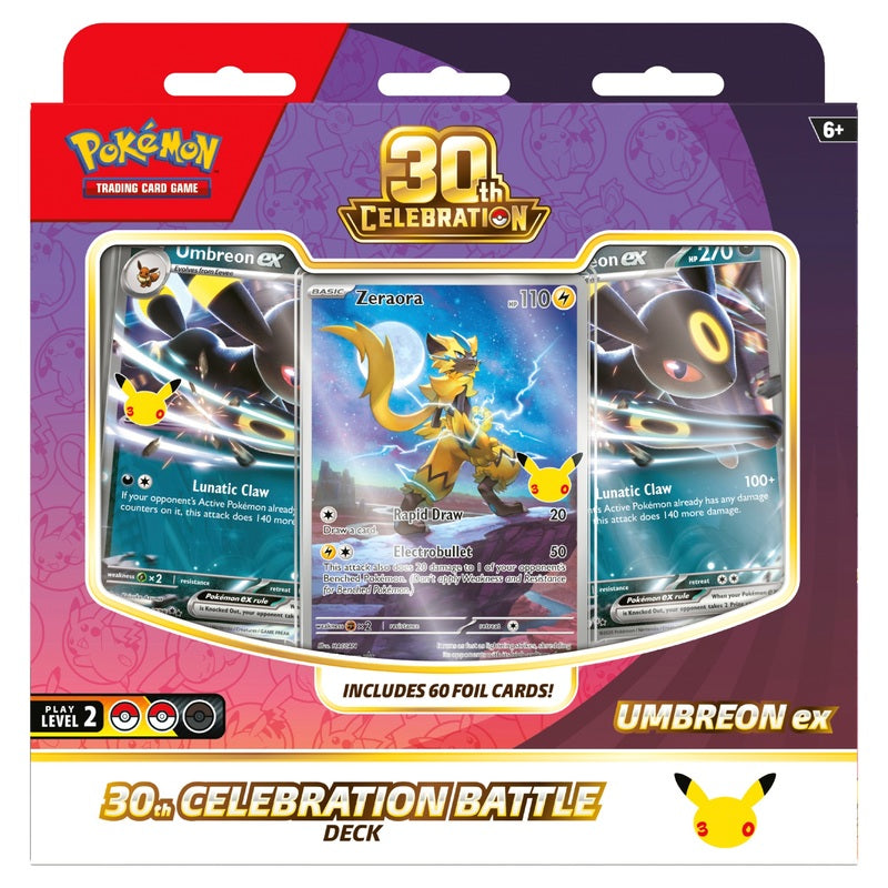 Pokémon TCG 30th Celebration Battle Deck Assortment - Espeon ex and Umbreon ex