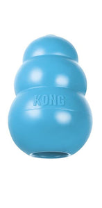 KONG - Puppy Toy Natural Teething Rubber - Fun to Chew, Chase & Fetch Blue/Pink - For Medium Puppies