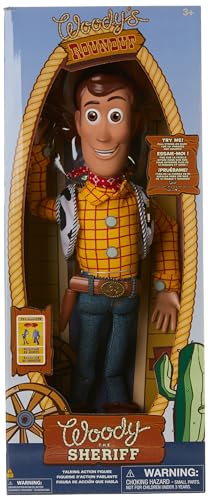 Disney Store Official Woody Interactive Talking Action Figure from Toy Story 4, 35cm/15”, Features 10+ English Phrases, Interacts with Other Figures and Toys, Laser Lights, Suitable for Ages 3+