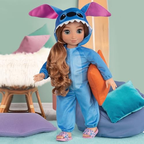 Disney ily 4EVER Stitch 45cm / 18" Doll With Strawberry Blonde Hair. Includes Stitch Inspired Onesie, Pink Sliders And Sleepover Toothbrush for girls aged 6+