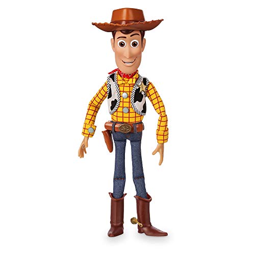 Disney Store Official Woody Interactive Talking Action Figure from Toy Story 4, 35cm/15”, Features 10+ English Phrases, Interacts with Other Figures and Toys, Laser Lights, Suitable for Ages 3+