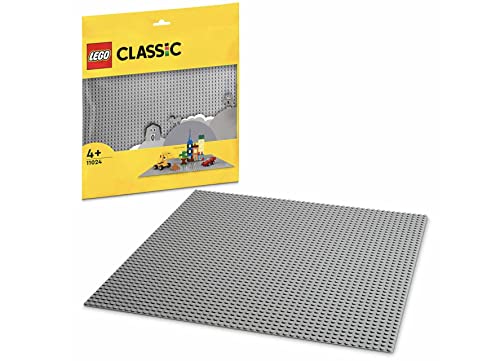 LEGO 11024 Classic Grey Baseplate, Construction Toy for Kids 48x48 Stud Building Base, Build and Display Board Set