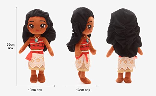 Disney Store Official Moana Soft Toy Doll for Kids, 35cm/13.5”, Plush Cuddly Classic Character, Polynesian Princess in Iconic Outfit with Embroidered Details