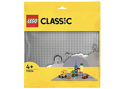 LEGO 11024 Classic Grey Baseplate, Construction Toy for Kids 48x48 Stud Building Base, Build and Display Board Set