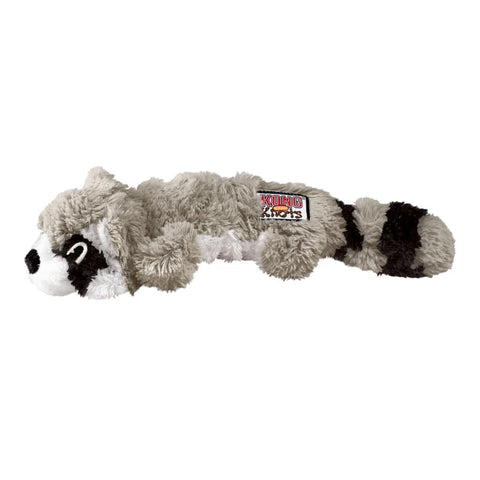 KONG - Scrunch Knots Raccoon - Internal Knotted Ropes and Minimal Stuffing for Less Mess - For Small/Medium Dogs