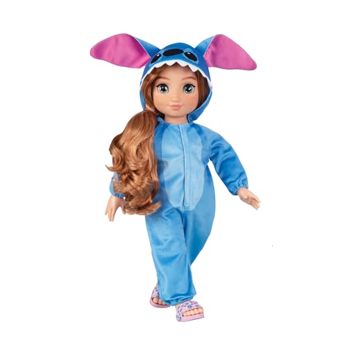 Disney ily 4EVER Stitch 45cm / 18" Doll With Strawberry Blonde Hair. Includes Stitch Inspired Onesie, Pink Sliders And Sleepover Toothbrush for girls aged 6+