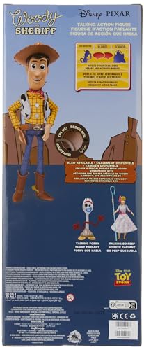 Disney Store Official Woody Interactive Talking Action Figure from Toy Story 4, 35cm/15”, Features 10+ English Phrases, Interacts with Other Figures and Toys, Laser Lights, Suitable for Ages 3+