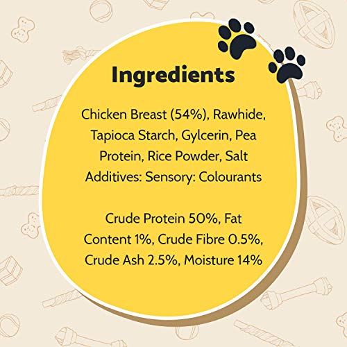 Good Boy - Chewy Chicken Dumbbells - Dog Treats - Made With 100% Natural Chicken Breast Meat - 350 Grams - Low Fat Dog Treats (Case of 3)