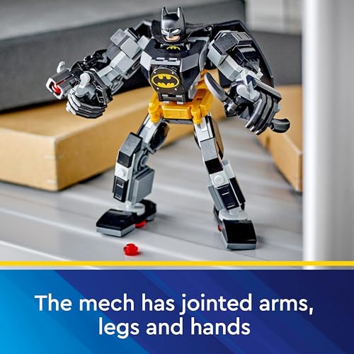 LEGO DC Batman Mech Armour Super-Hero Toy for Kids, Collectible Set with Robot Action Figure and Minifigure, Small Creative Gift for 6 Plus Year Old Boys, Girls 76270