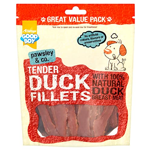 Good Boy - Tender Duck Fillets - Dog Treats - Made With 100% Natural Duck Breast Meat - 320 Grams - Low Fat Dog Treats, 320 g (Pack of 3)