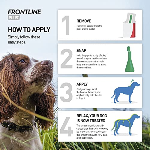 FRONTLINE Plus Flea & Tick Treatment for Small Dogs (2-10 kg) - 6 Pipettes