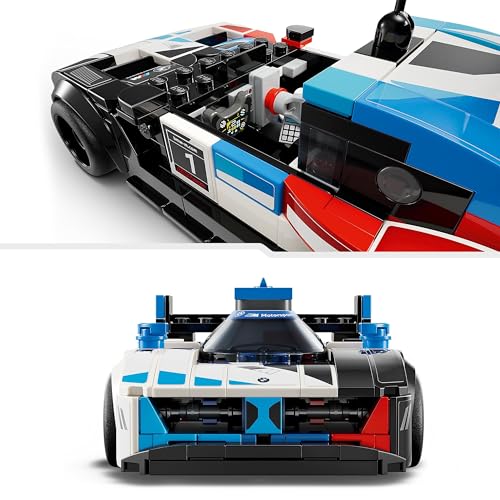 LEGO Speed Champions BMW M4 GT3 & BMW M Hybrid V8 Race Car Toys for 9 Plus Year Old Boys & Girls, Buildable Model Vehicles with 2 Driver Minifigures, Kids' Bedroom Decoration, Birthday Gift Idea 76922