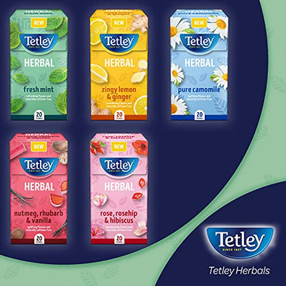 Tetley Zingy Lemon & Ginger Pack of 4 Boxes 80 Teabags