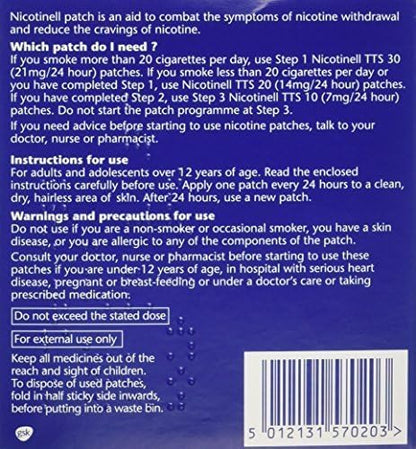 Nicotinell Nicotine Patch, Quit Smoking Aid Step 1