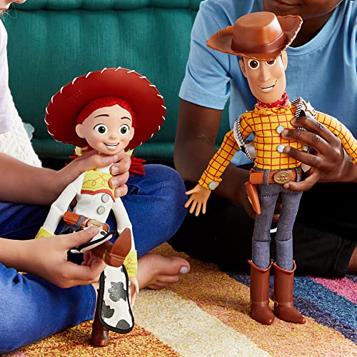 Disney Store Official Woody Interactive Talking Action Figure from Toy Story 4, 35cm/15”, Features 10+ English Phrases, Interacts with Other Figures and Toys, Laser Lights, Suitable for Ages 3+