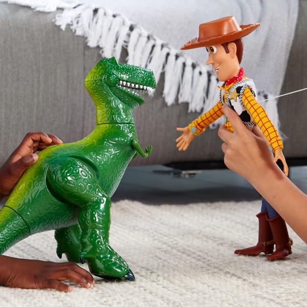 Disney Store Official Rex Interactive Talking Action Figure from Toy Story, 30cm/12”, Features 11+ English Phrases, Interacts with Other Figures and Toys, T-Rex, Moveable Head, Legs & Tail, Ages 3+