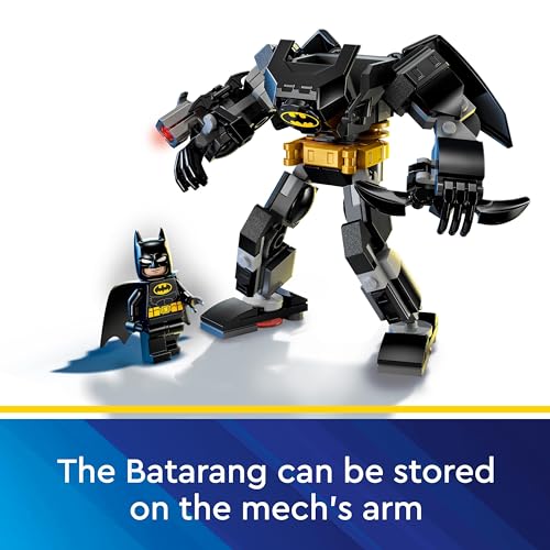 LEGO DC Batman Mech Armour Super-Hero Toy for Kids, Collectible Set with Robot Action Figure and Minifigure, Small Creative Gift for 6 Plus Year Old Boys, Girls 76270