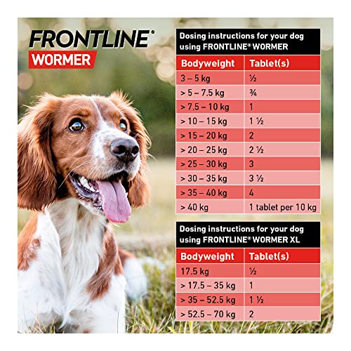 FRONTLINE WORMER - XL Worming Tablets for Dogs - 2 Tablets