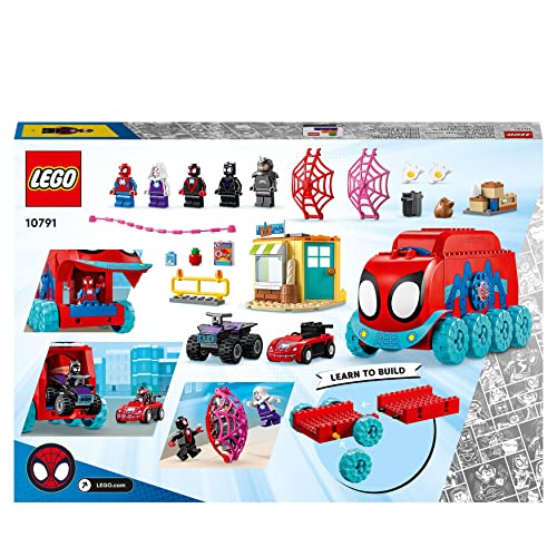 LEGO Marvel Team Spidey's Mobile Headquarters, Building Toy for 4 Plus Year Old Boys & Girls, with Miles Morales and Black Panther Minifigures, Spidey and His Amazing Friends Gift Idea 10791