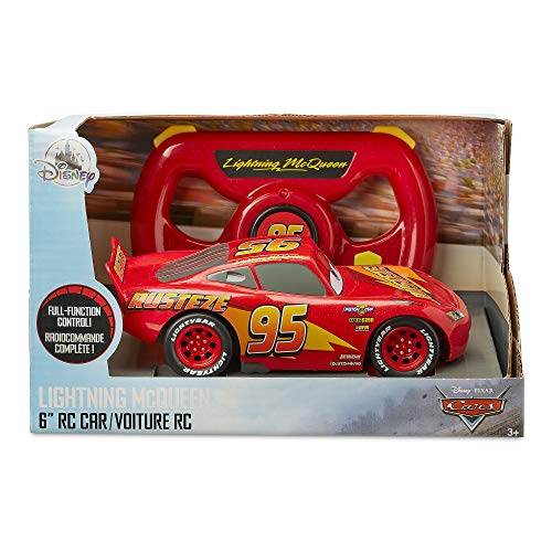 Disney Store Official Pixar Lightning McQueen Remote Control Car, Pixar Cars, 15cm/6'', 2.4 GHz, Moves in 4 Directions, Enjoy Hours of Fun, Suitable for Ages 3+