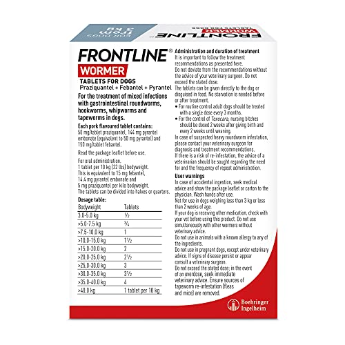 FRONTLINE WORMER - Worming Tablets for Dogs - 2 Tablets