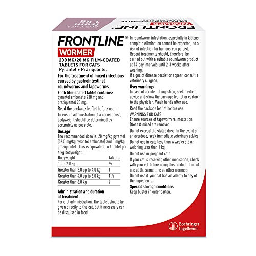 FRONTLINE WORMER - Cat Worming Treatment - 2 Tablets