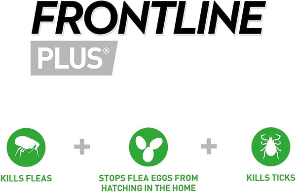 FRONTLINE Plus Flea & Tick Treatment for Large Dogs - 3 Pipettes