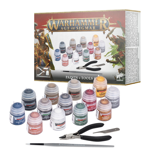 Warhammer Age of Sigmar Paints + Tools Set