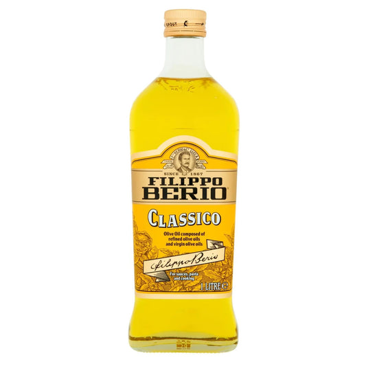 Filippo Berio Olive Oil, Classic Olive Oil, 1 Litre Glass Bottle, 1l