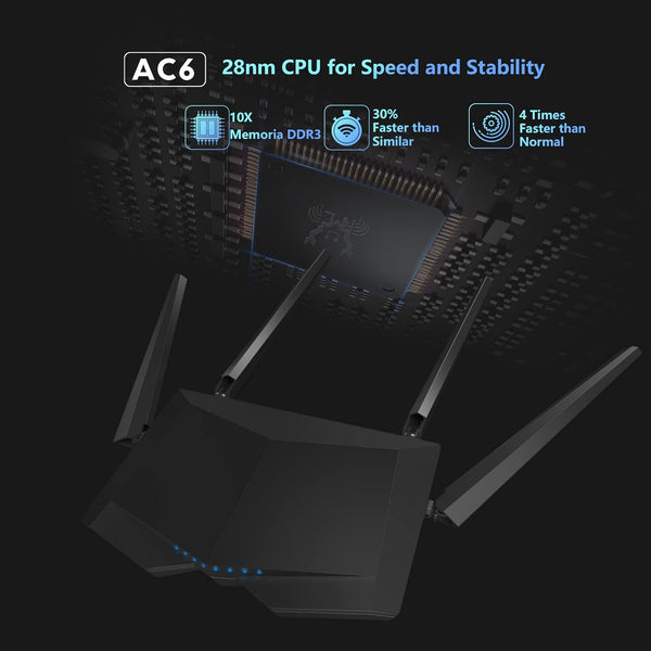 Tenda AC6 AC1200 Dual Band Wireless Cable Router