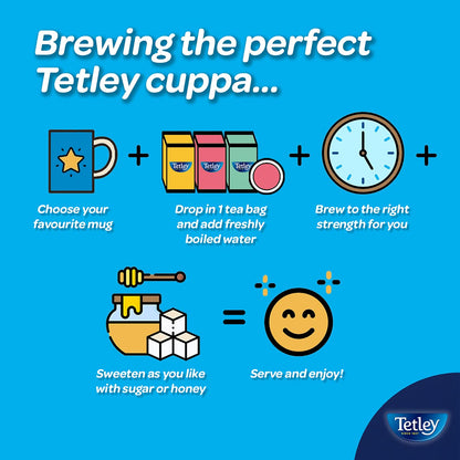 Tetley Zingy Lemon & Ginger Pack of 4 Boxes 80 Teabags