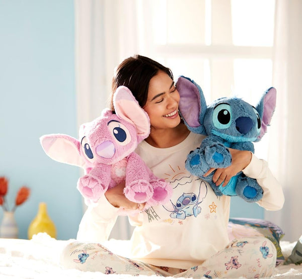 Disney Store Official Stitch Medium Soft Toy for Kids, 38cm/15”, Cuddly Character with Fuzzy Texture and Embroidered Details, Flexible Floppy Ears - Suitable for Ages 0+