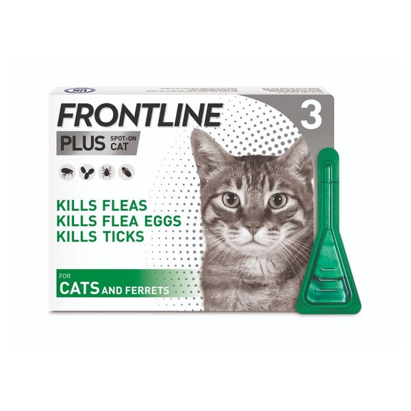 Frontline PLUS Spot On Cat Flea Treatment, 3 pipettes