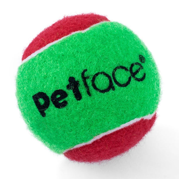 Petface Squeaky Tennis Balls for Dogs, All Breed Sizes (Pack of 3)