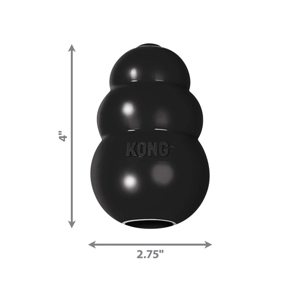 KONG - Extreme Dog Toy - Toughest Natural Rubber, Black - Fun to Chew, Chase and Fetch - For Large Dogs