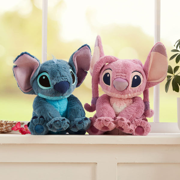 Disney Store Official Stitch Medium Soft Toy for Kids, 38cm/15”, Cuddly Character with Fuzzy Texture and Embroidered Details, Flexible Floppy Ears - Suitable for Ages 0+