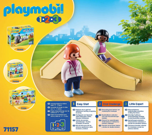 Playmobil 71157 1.2.3 Playground, with Swing and Slide