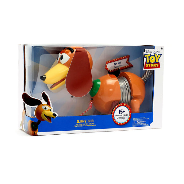 Disney Store Official Slinky Dog Talking Action Figure, Toy Story, 27cm/11”, Soft-feel Ears and Spring Body that Stretches, Speaks Over 15 Film Phrases, Suitable for Ages 3+