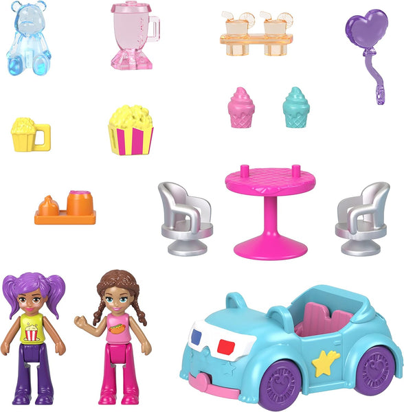 Polly Pocket Dolls, Pollyville Drive-In Movie Theatre Playset, HPV39