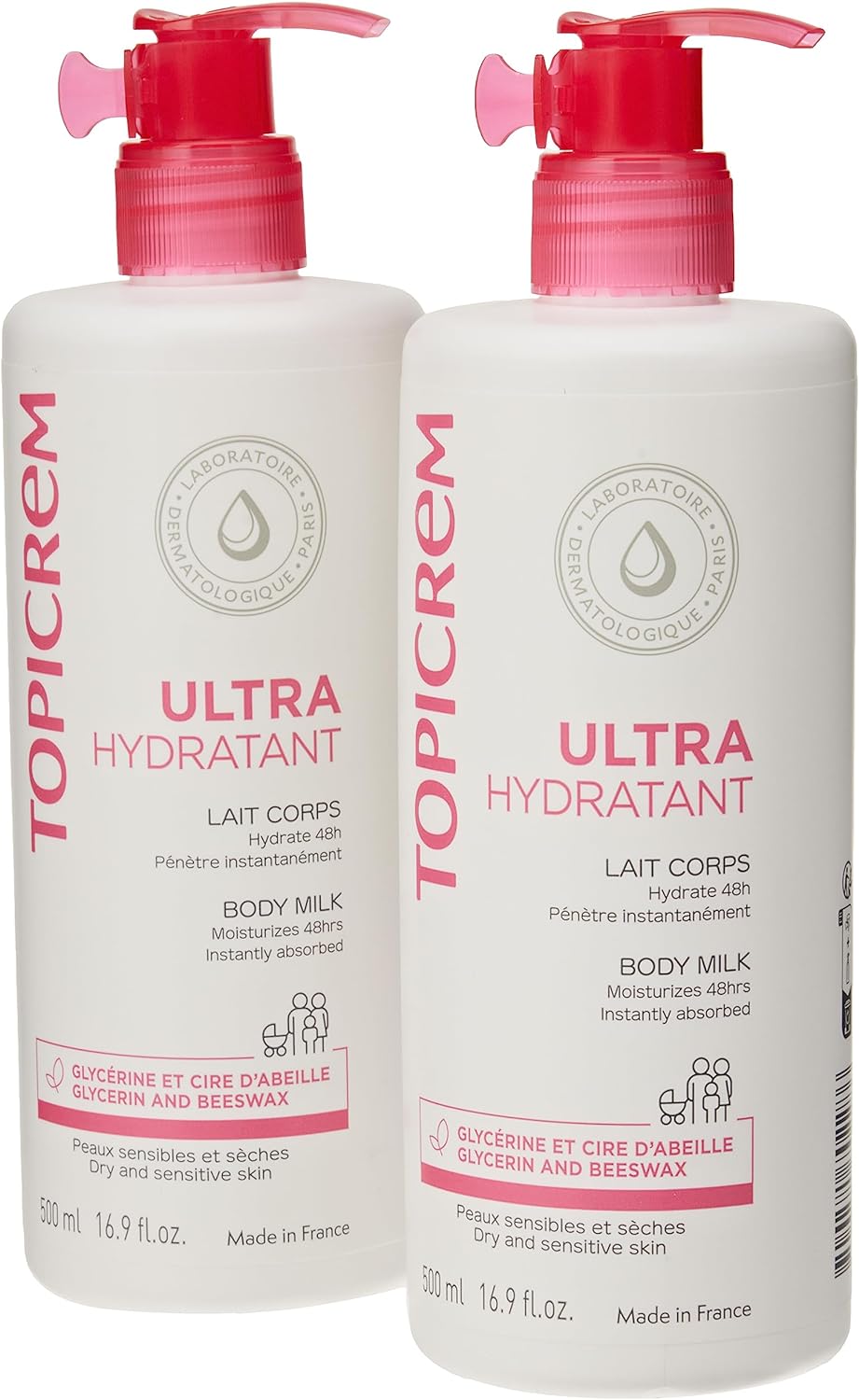 Topicrem Ultra-Moisturizing Body Milk 2 x 500ml