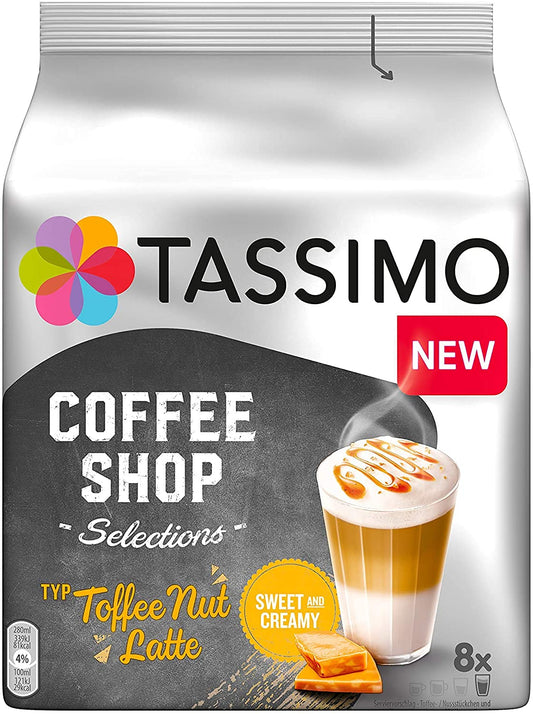 New Toffee Nut Latte by Tassimo 8 x T-Discs