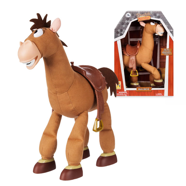 Disney Store Official Bullseye Interactive Talking Action Figure from Toy Story, 42cm/16.5”, Soft-Feel Fabric, Features Sounds and Phrases, Interacts with Other Figures and Toys, Suitable for Ages 3+