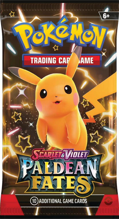 Pokémon TCG: Scarlet & Violet—Paldean Fates Tin – Shiny Charizard ex (1 Foil Promo Card & 4 Booster Packs)