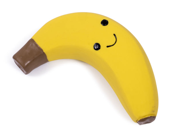 Petface Latex Banana Soft Chew Dog Toy, Small